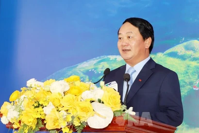 El secretario del Comité partidista de la provincia de Tuyen Quang, Hau A Lenh (Foto: VNA)