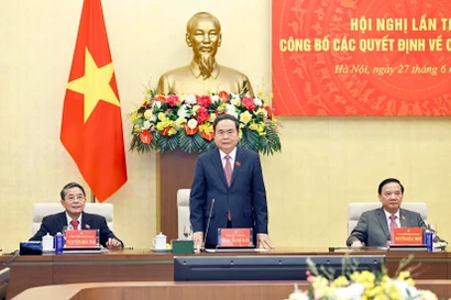 El presidente de la Asamblea Nacional, Tran Thanh Man, en la cita (Foto: VNA)