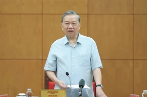 El secretario general del Partido Comunista de Vietnam, To Lam, habla en el evento (Foto: VNA)