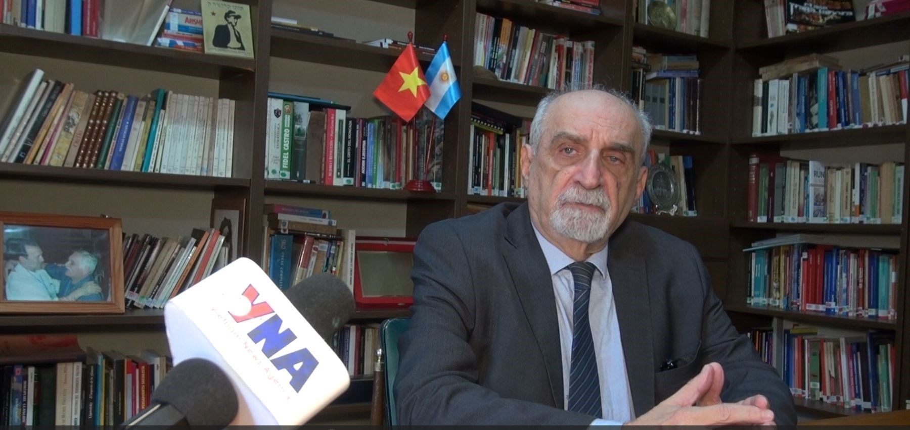 El secretario general del Partido Comunista de Argentina, Jorge Kreyness (Foto: VNA)