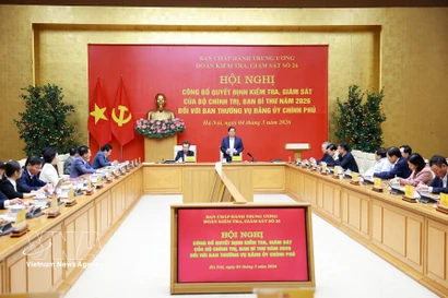 El premier Pham Minh Chinh habla en la cita (Fuente: VNA)