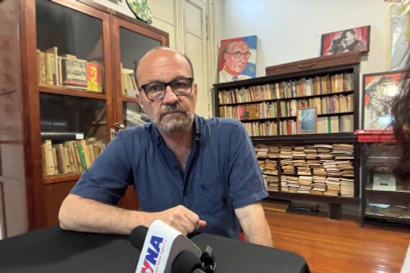 Marcelo Rodríguez, jefe de Relaciones Internacionales del Comité Central del Partido Comunista de Argentina (Fuente: VNA)