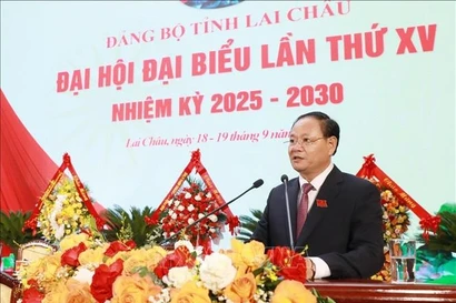 Le Minh Ngan, nuevo secretario del Comité del Partido Comunista de Vietnam en la provincia de Lai Chau (Fuente: VNA)