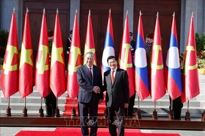 Líder partidista vietnamita realiza visita de Estado a Laos