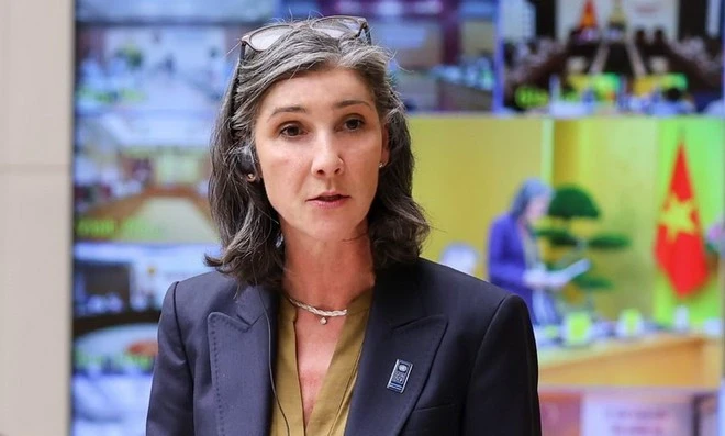 La representante residente del Programa de las Naciones Unidas para el Desarrollo (PNUD) en Vietnam, Ramla Khalidi. (Fuente: PNUD)