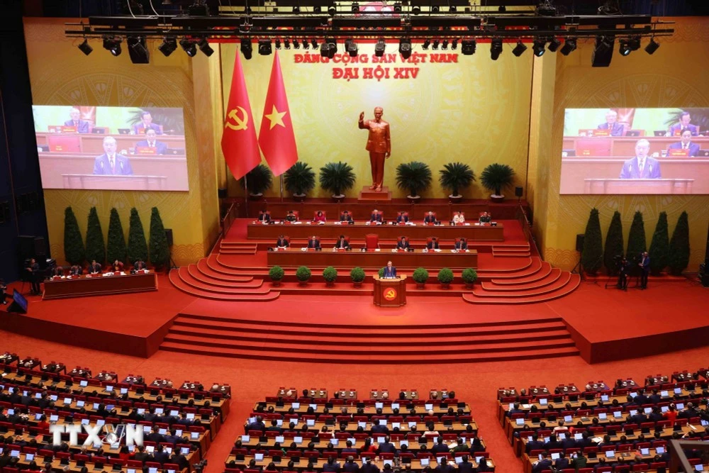 En el XIV Congreso Nacional del Partido Comunista de Vietnam (Fuente: VNA)