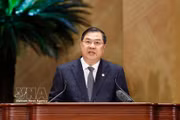 El viceprimer ministro permanente, Pham Gia Tuc, interviene en la cita (Foto: VNA)