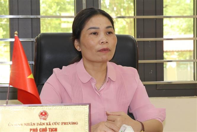 La vicepresidenta del Comité Popular de la comuna de Cuc Phuong, Dinh Thi Van. (Fuente: VNA)