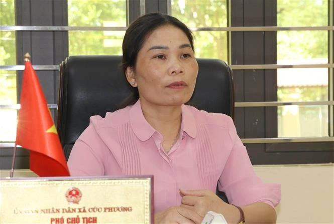 La vicepresidenta del Comité Popular de la comuna de Cuc Phuong, Dinh Thi Van. (Fuente: VNA)