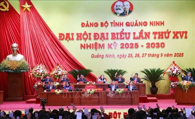 La XVI Asamblea del Comité del Partido de la provincia de Quang Ninh, mandato 2025-2030. (Foto: VNA)
