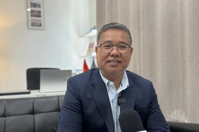 El presidente del Club de Empresarios y Patriotas de la región DMV, Nguyen Quang Thanh (Foto: VNA)