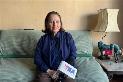 La presidenta del Instituto Cultural Argentino–Vietnamita (ICAV), Poldi Sosa (Foto: VNA)