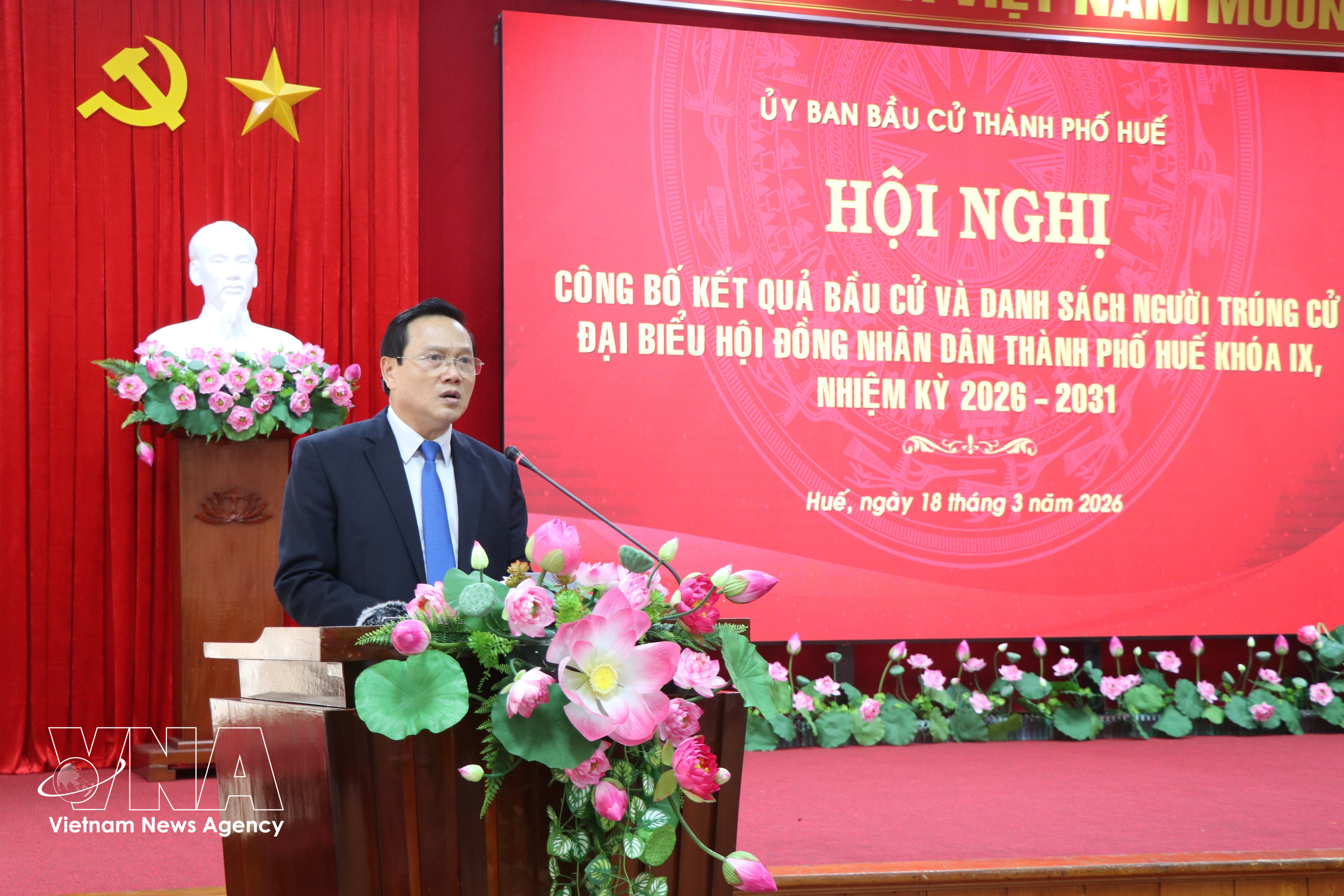 El vicepresidente permanente del Consejo Popular municipal Nguyen Quang Tuan en el evento. (Fuente: VNA)