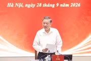 El secretario general del Partido Comunista y presidente de Vietnam, To Lam, habla en el evento. (Fuente: VNA)
