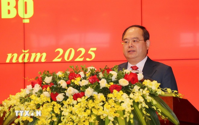 El secretario del Comité del Partido Comunista de Vietnam en Quang Ninh, Quan Minh Cuong (Foto: VNA)