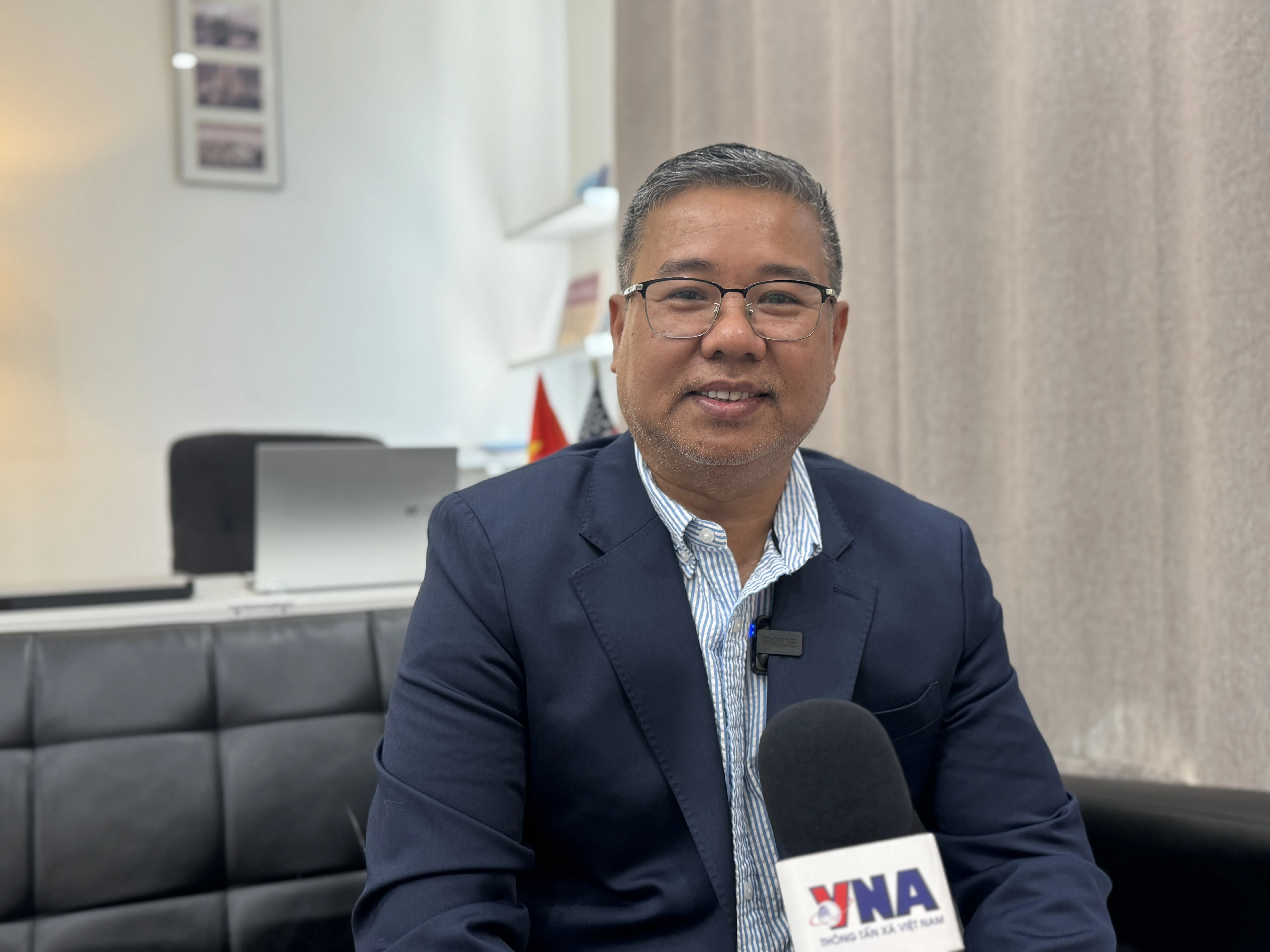 El presidente del Club de Empresarios y Patriotas de la región DMV, Nguyen Quang Thanh (Foto: VNA)