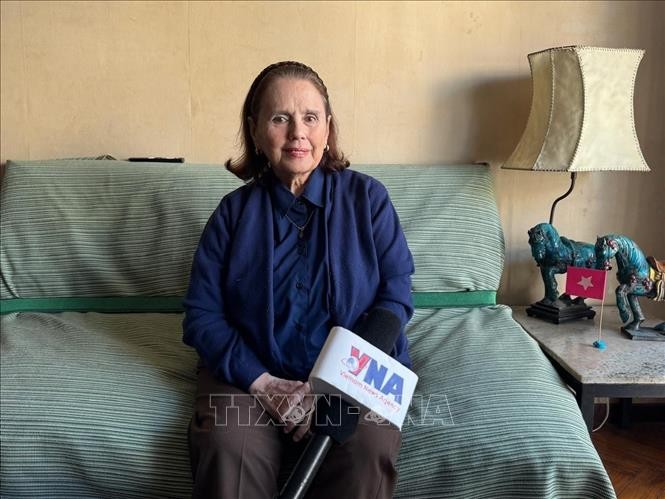 La presidenta del Instituto Cultural Argentino–Vietnamita (ICAV), Poldi Sosa (Foto: VNA)