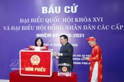 Bui Thi Minh Hoai, miembro del Buró Político y presidenta del Comité Central del Frente de la Patria de Vietnam, en el evento. (Fuente: VNA)