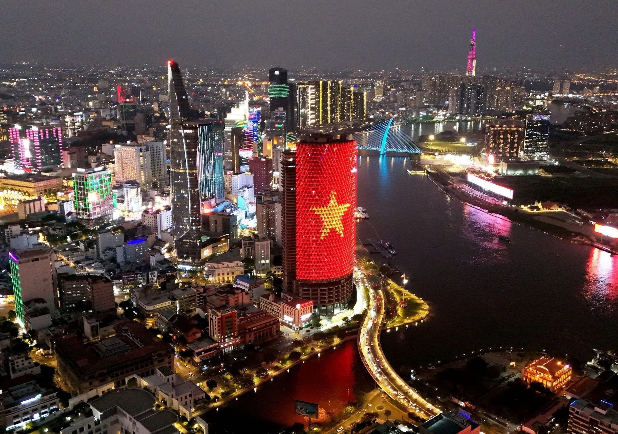 Zona céntrica de Ciudad Ho Chi Minh (Foto: VNA)