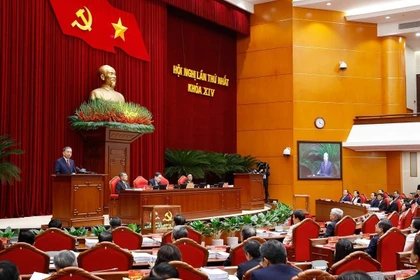 El secretario general del Partido Comunista de Vietnam, To Lam, en el primer pleno del Comité Central del Partido Comunista de Vietnam del XIV mandato. (Fuente: VNA)