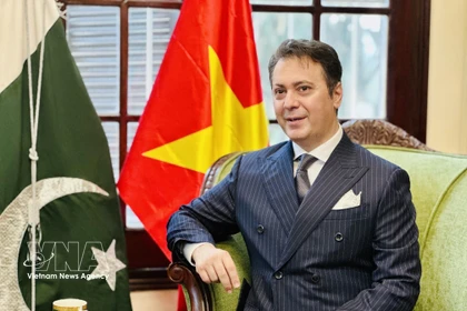 El embajador de Pakistán en Vietnam, Kohdayar Marri. (Fuente: VNA)