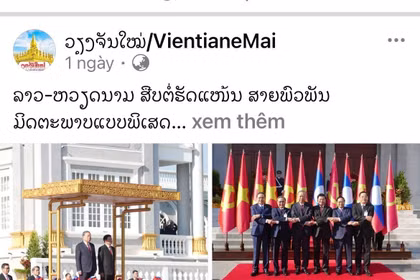 El artículo del periódico Vientiane Mai. (Foto: Captura de pantalla)