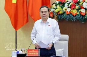 El presidente de la Asamblea Nacional (Parlamento) de Vietnam, Tran Thanh Man, en el evento. (Fuente: VNA)