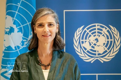 La representante residente del Programa de las Naciones Unidas para el Desarrollo (PNUD) en Vietnam, Ramla Khalidi. (Fuente: VNA)