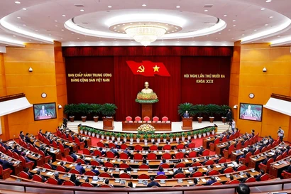 Sesión de clausura del XIII pleno del Comité Central del Partido del XIII mandato, el 8 de octubre de 2025. (Foto: VNA)