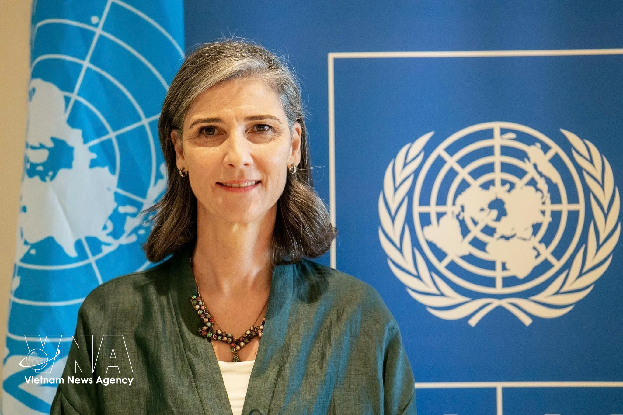 La representante residente del Programa de las Naciones Unidas para el Desarrollo (PNUD) en Vietnam, Ramla Khalidi. (Fuente: VNA)