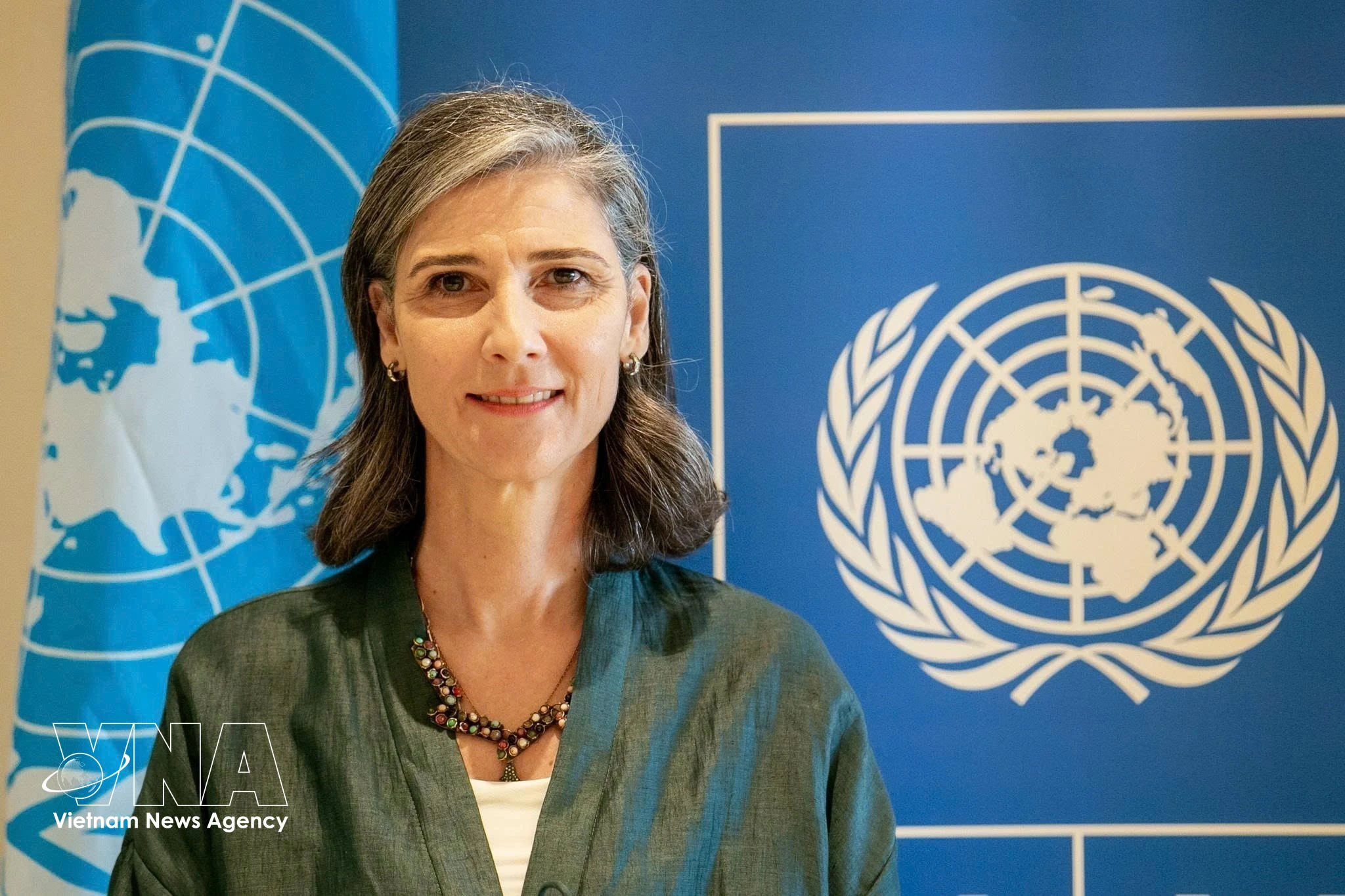 La representante residente del Programa de las Naciones Unidas para el Desarrollo (PNUD) en Vietnam, Ramla Khalidi. (Fuente: VNA)
