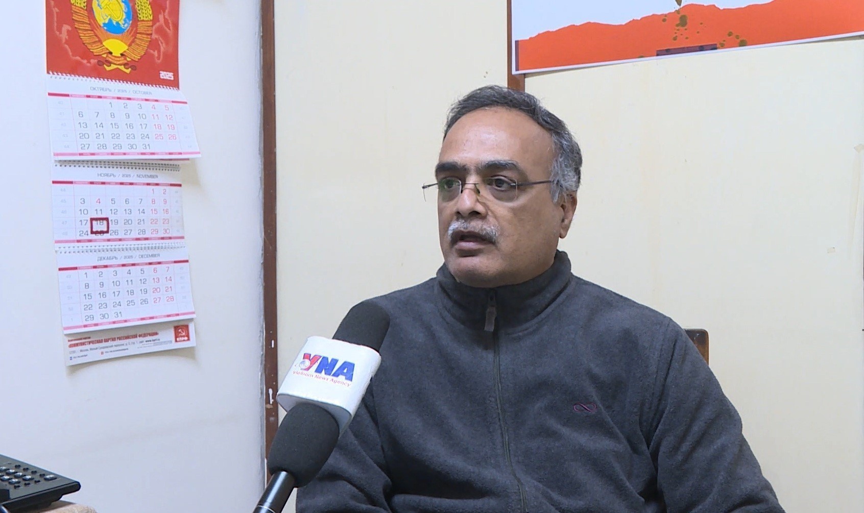 R.Arun Kumar, jefe del Comité de Relaciones Exteriores del Partido Comunista de la India-Marxista. (Fuente: VNA)