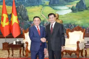 Alto dirigente partidista vietnamita se reúne con máximo líder laosiano en Vientiane