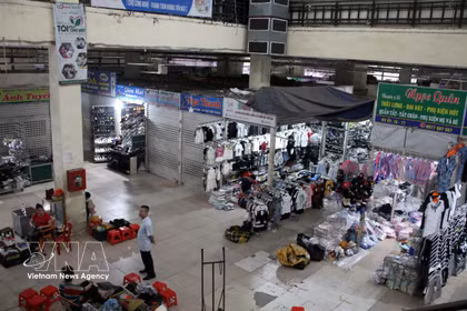 Los quioscos en el mercado Vinh, en la provincia de Nghe An. (Foto ilustrativa. Fuente: VNA)