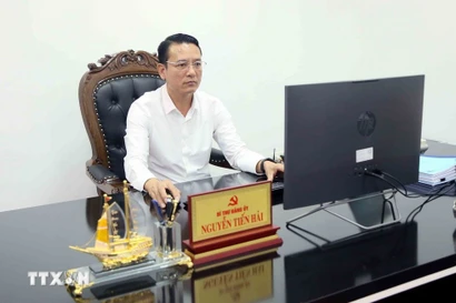 Nguyen Tien Hai, secretario del Comité del Partido de la comuna de Song Ma, provincia de Son La. (Foto: VNA)