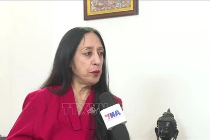 La profesora Reena Mahwar, de la Universidad de Delhi. (Fuente: VNA)