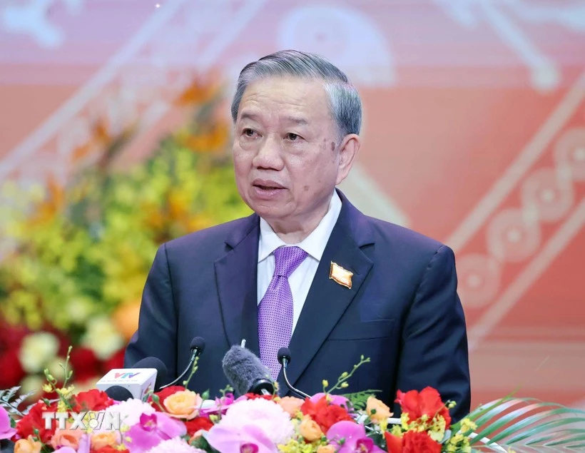 El secretario general del Partido Comunista de Vietnam (PCV), To Lam. (Fuente: VNA)