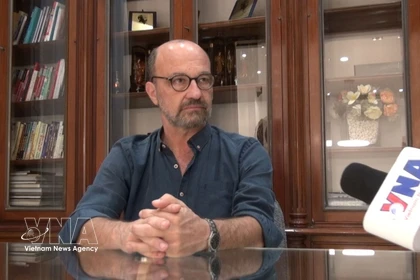 Marcelo Rodríguez, jefe del Departamento de Relaciones Internacionales del Comité Central del Partido Comunista de Argentina (Foto: VNA)