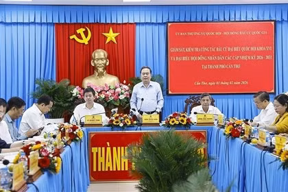 Presidente de Asamblea Nacional inspecciona preparativos electorales en Can Tho