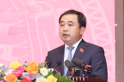 El secretario del Comité del Partido de Hanoi, Tran Duc Thang (Foto: VNA)