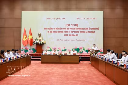 El primer ministro Le Minh Hung habla en la cita (Fuente: VNA)
