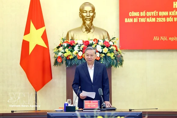 El secretario general To Lam habla en la cita (Fuente: VNA)