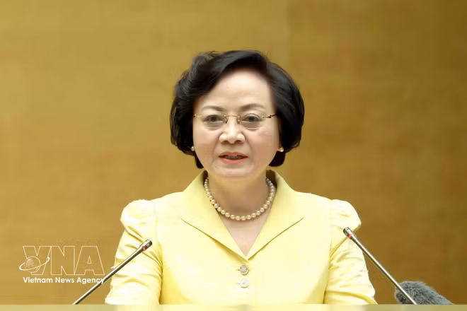 La viceprimera ministra, Pham Thi Thanh Tra, habla en la cita (Fuente: VNA)