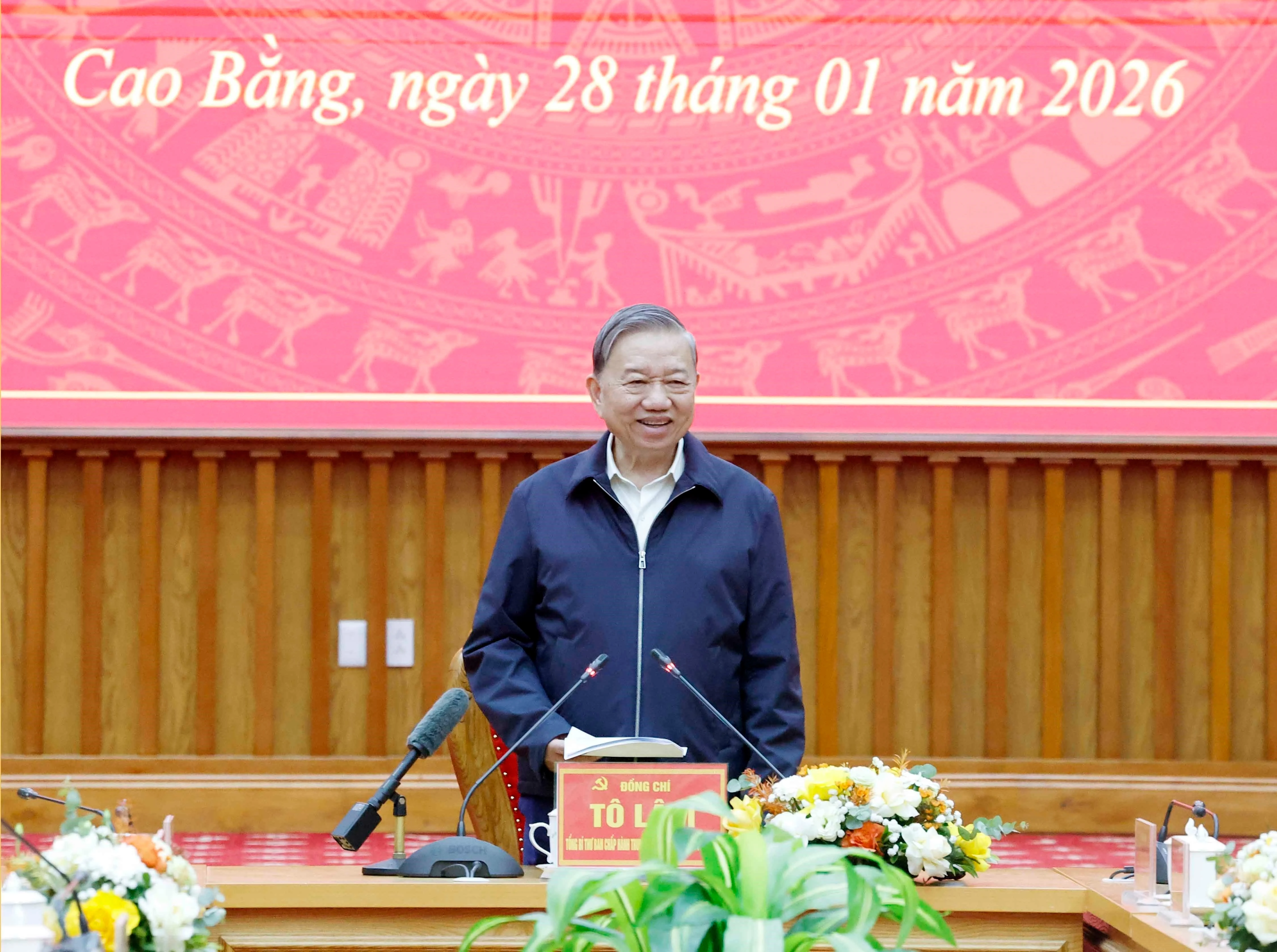 El secretario general del Partido Comunista de Vietnam, To Lam, en el evento. (Fuente: VNA)