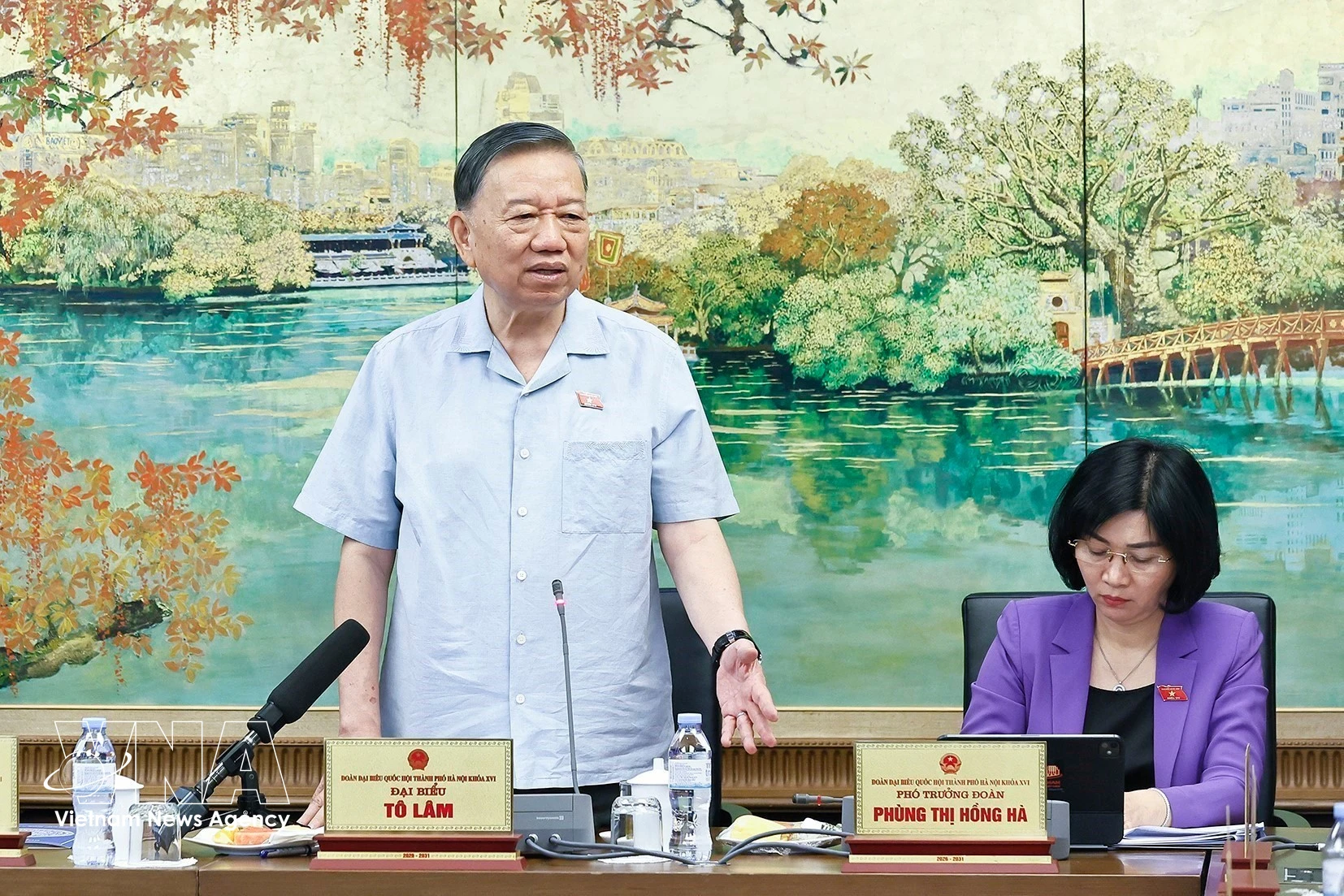 El secretario general del Partido Comunista de Vietnam y presidente de la República, To Lam, en la cita. (Foto: VNA)