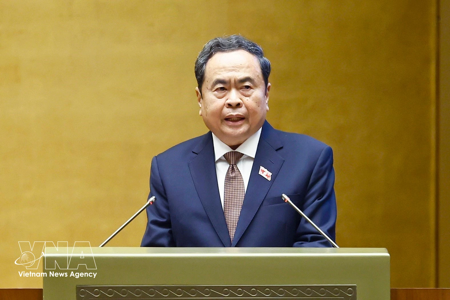 El presidente del Parlamento de Vietnam, Tran Thanh Man, en el segundo período de sesiones de la Asamblea Nacional del XVI Legislatura (Foto: VNA) 