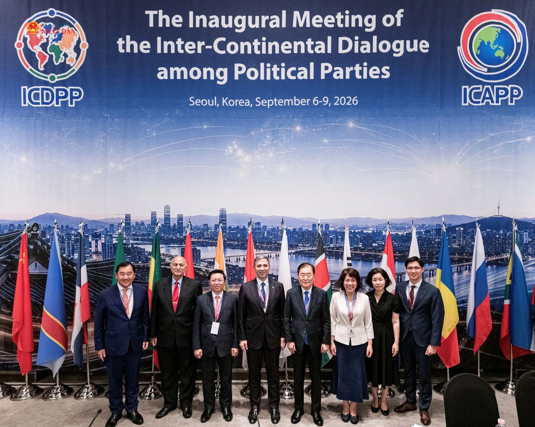 La delegación del Partido Comunista de Vietnam participa en el primer Diálogo Intercontinental de Partidos Políticos en Seúl, del 6 al 9 de septiembre. (Foto: daibieunhandan.vn)