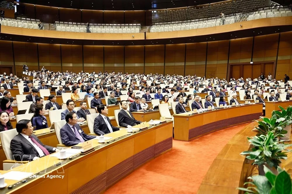 El segundo período de sesiones de la Asamblea Nacional (AN) de la XVI Legislatura comienza en Hanoi. Foto: VNA
