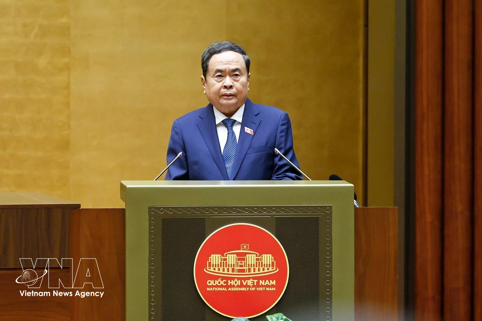 El presidente de la Asamblea Nacional, Tran Thanh Man, en la sesión inaugural de la primera reunión extraordinaria. (Foto: VNA)