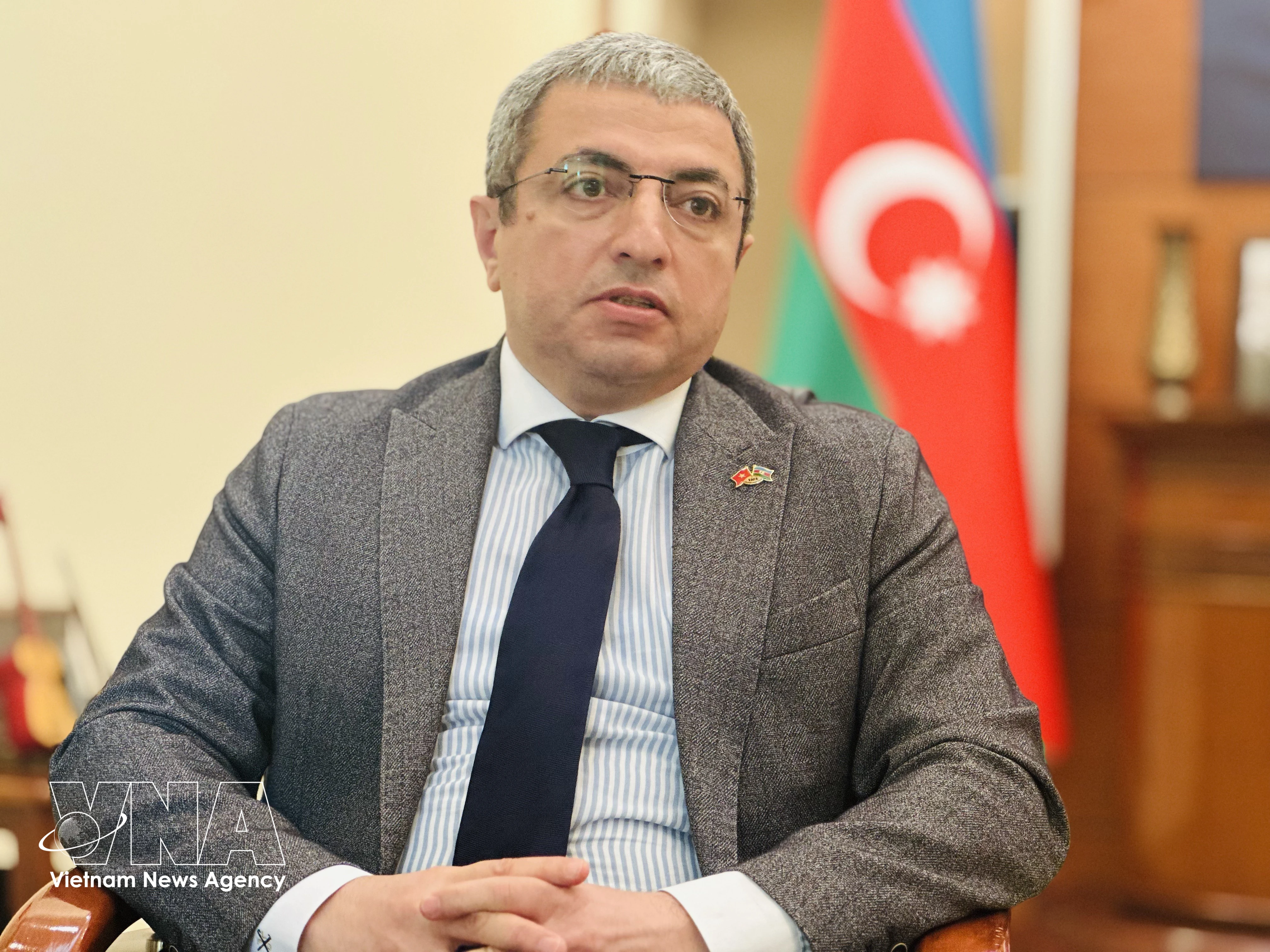 El embajador de Azerbaiyán en Hanoi, Shovgi Kamal Oglu Mehdizade. (Foto: VNA)